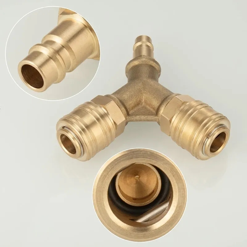 업그레이드된 압축 공기 분배기 2방향(2개 커플링 포함 - Compression Fitting Brass 리뷰 및 가격