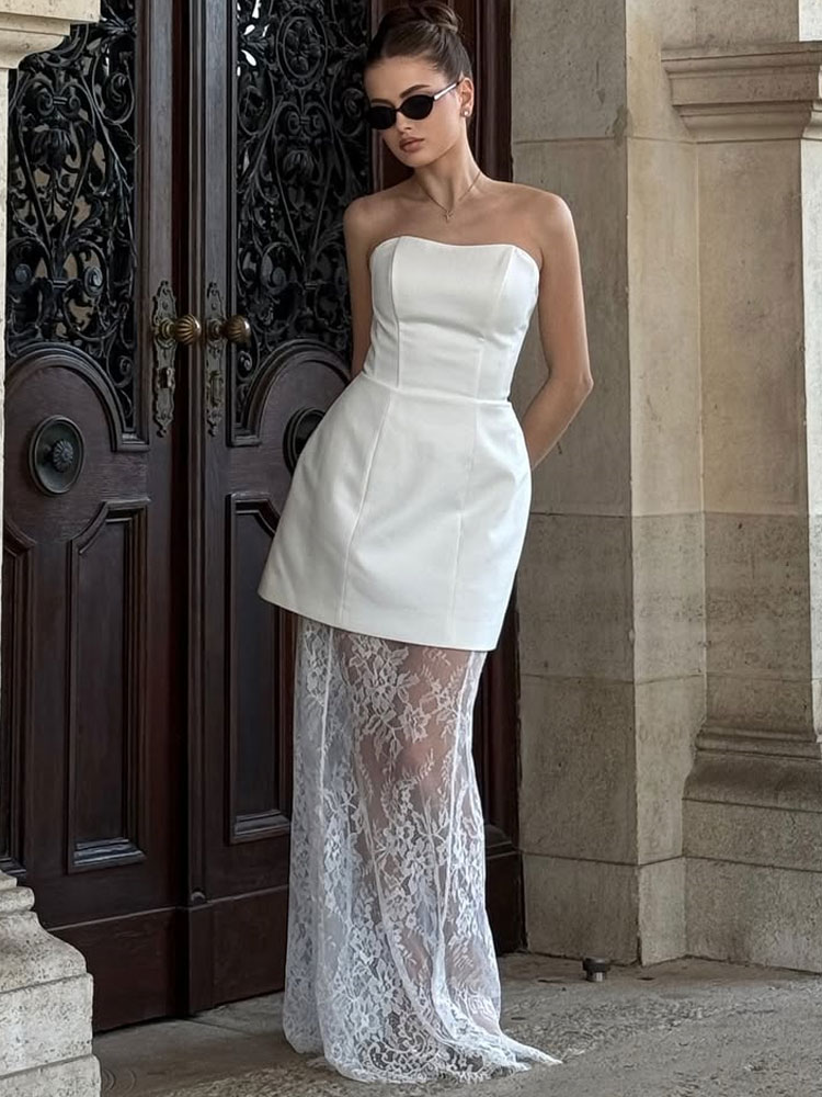 Tossy 패션 레이스 2 피스 세트 여성용 롱 스커트 - Pipe Bending Spring 리뷰 및 가격