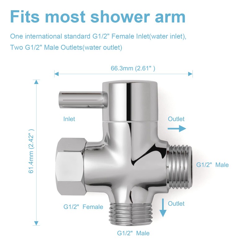 황동 금속 3 웨이 샤워 헤드 분배기 밸브 G1/2 3 - Shower Valve Cartridge 리뷰 및 가격